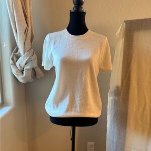 Quince Women's Short Sleeve Cashmere Crewneck Sweater M NWT